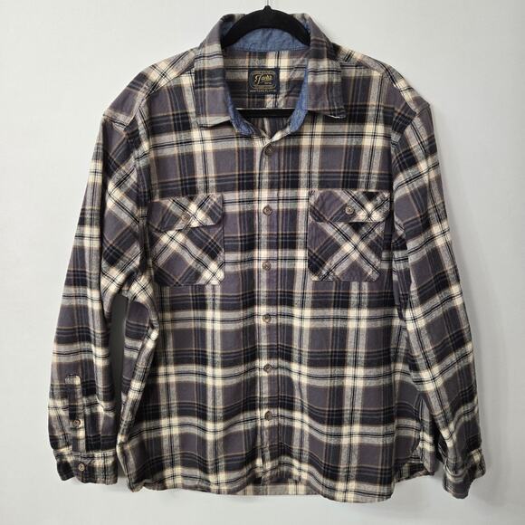 Jachs Other - Jachs Heritage Men's Long Sleeve 100% Cotton Flannel Button-Up, Size XXL